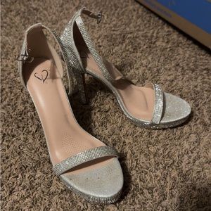 Sparkly heels worn one time